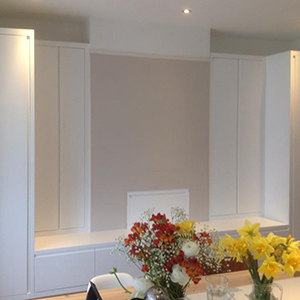 minimal finger pull doors and drawers